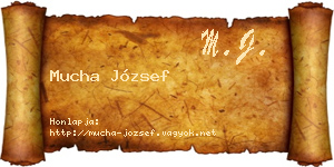 Mucha József névjegykártya